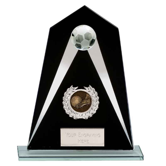 Picture of Black Arrow Glass Football Award  18.5cm