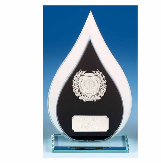 Picture of Faith Teardrop Black Glass Award  21cm