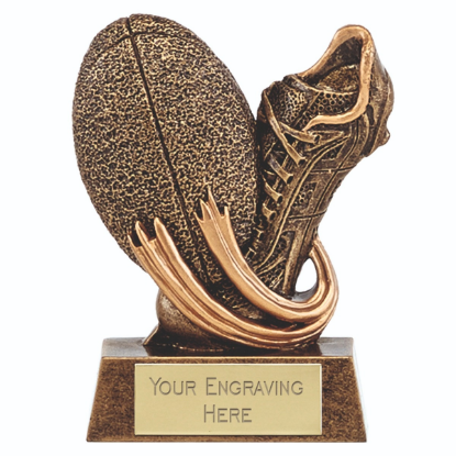 Picture of Mini Stars Rugby Boot & Ball Trophy Award  8cm