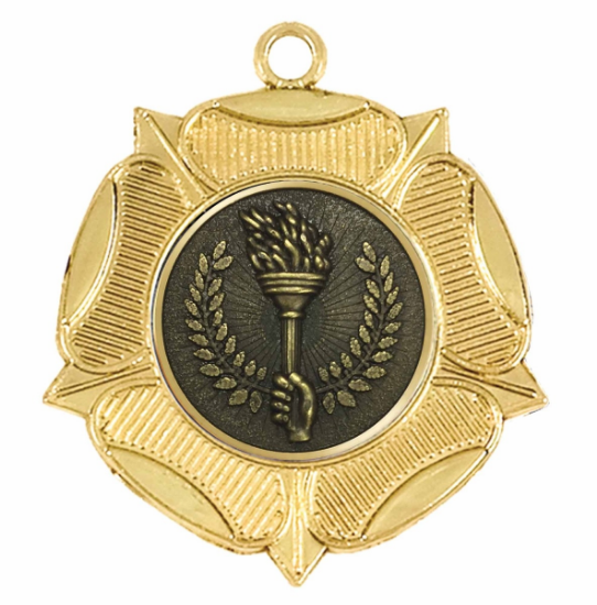 Picture of Gold Tudor Rose Medal 50mm 50mm