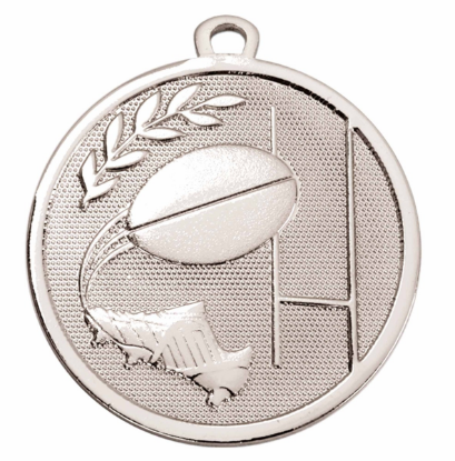 Picture of Silver Galaxy Rugby Medal 45mm (1 3/4") 45mm