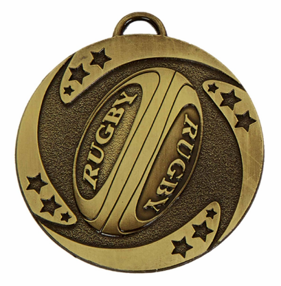 Picture of Bronze Target Rugby Medal 50mm (2") 50mm