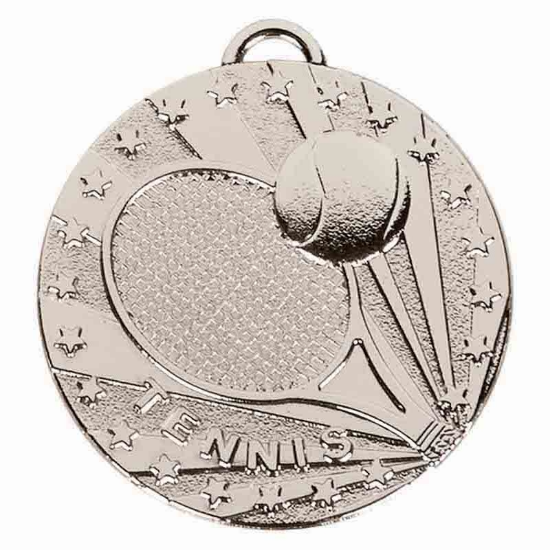 Picture of Silver Target Tennis Medal 50mm (2") 50mm