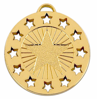 Picture of Gold Constellation Stars Medal 40mm (1 1/2") 40mm