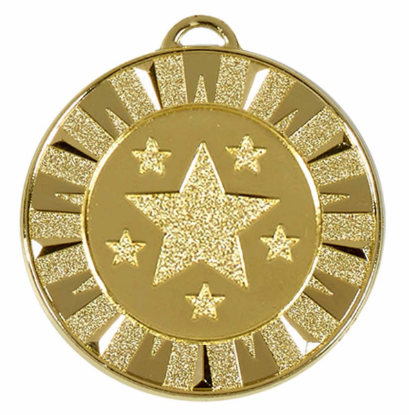 Picture of Gold Target Flash Medal 40mm (1 1/2") 40mm