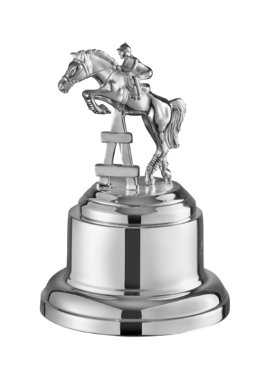 Picture of Silver Plated Horse Jump Award Complete 6.5cm