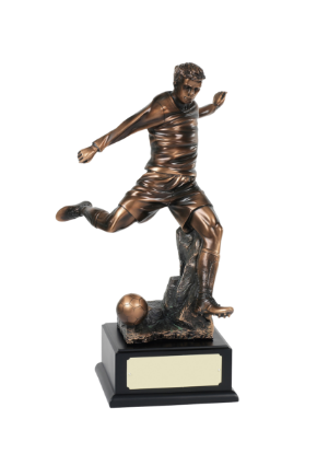 Picture of Bronze Footballer Kick Award 21.5cm