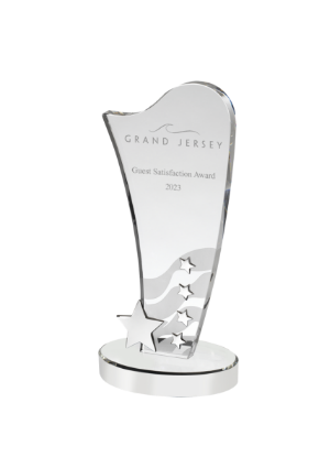 Picture of Silver 5 Star Crystal Award 10cm