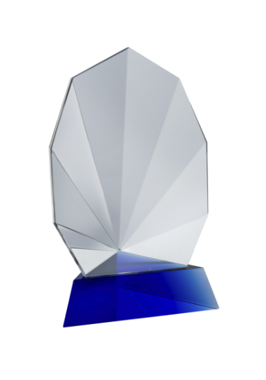 Picture of Blue & Clear Crystal Award 8cm