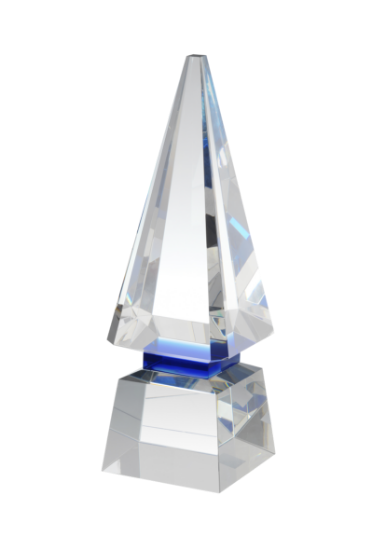 Picture of Clear & Blue Optical Crystal Award 11cm