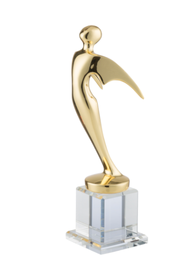 Picture of Metal Flying Figure & Crystal Base Award 10.5cm