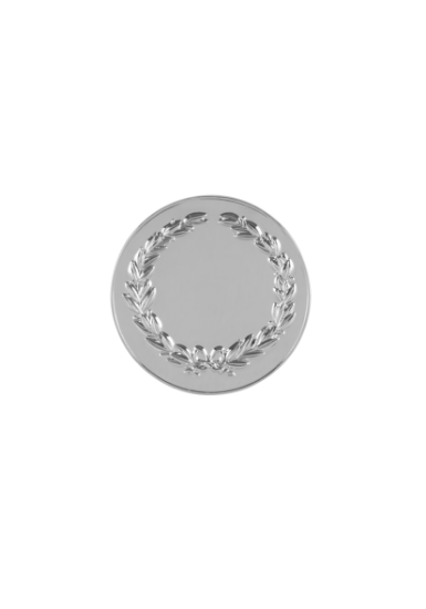 Picture of Bright Silver Finish Wreath Medal 1.5cm