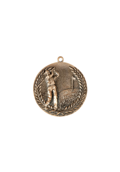 Delwedd o 68mm Bronze Finish Golf Medal