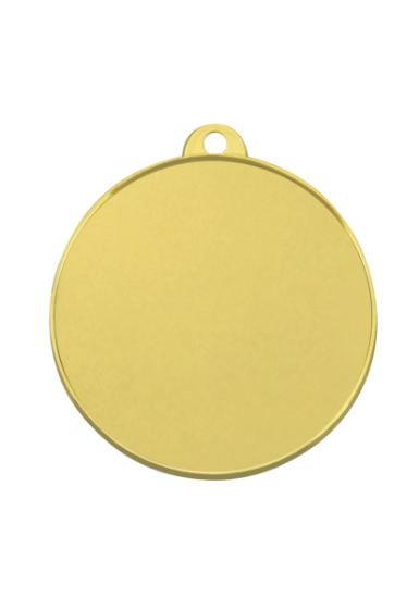 Picture of Gold Finish Plain Medal - With Loop 2cm