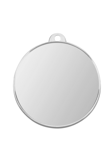 Picture of Silver Finish Plain Medal - With Loop 2cm