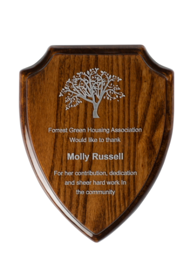 Picture of Walnut Finish Shield Plaque