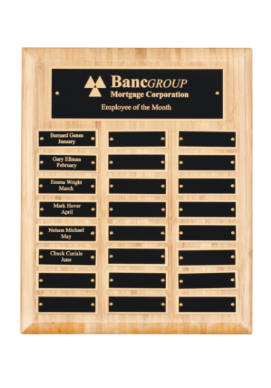 Picture of x 10.5in Bamboo Perpetual Plaque - 24 Plates 13cm