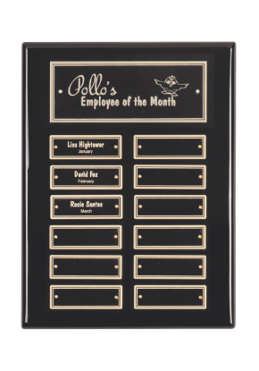 Picture of x 9in Black Gloss Perpetual Plaque - 12 Plates 12cm