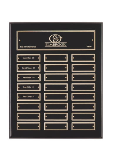 Picture of x 12in Black Gloss Perpetual Plaque - 24 Plates 15cm