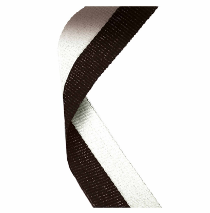 Picture of Black & White Medal Ribbon  76cm