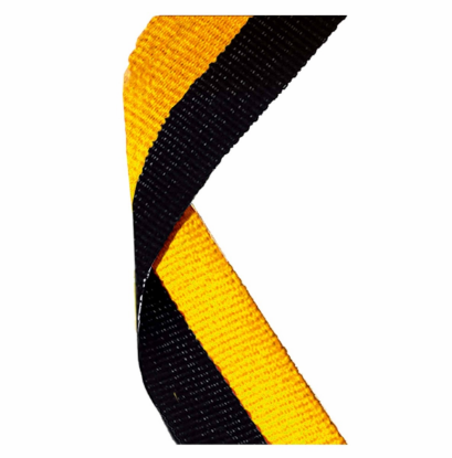 Picture of Black & Gold Medal Ribbon  76cm