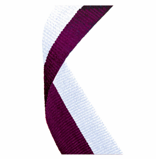 Picture of Maroon & White Medal Ribbon  76cm