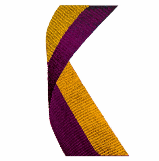 Picture of Maroon & Gold Medal Ribbon  76cm