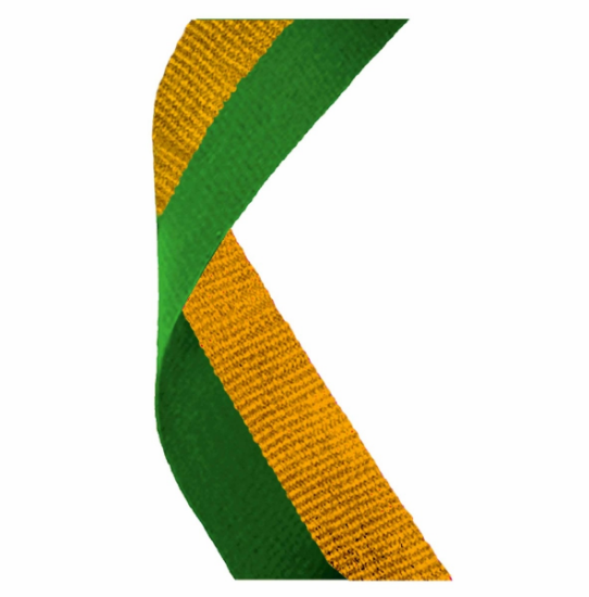 Picture of Green & Gold Medal Ribbon  76cm