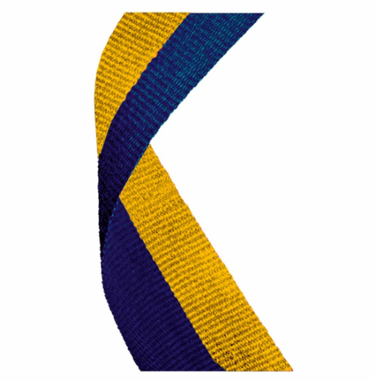 Picture of Blue & Gold Medal Ribbon  76cm