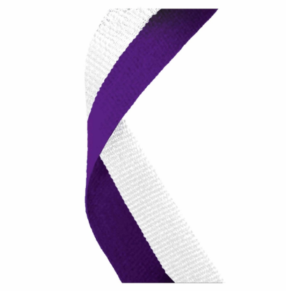 Picture of Purple & White Medal Ribbon  76cm